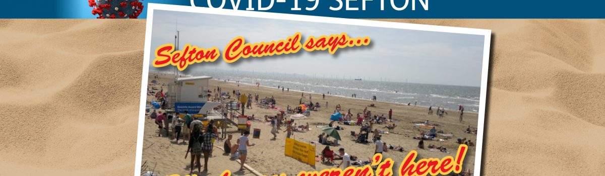 ‘Wish you weren’t here!’ is our spoof postcard message to deter Bank Holiday beach crowds