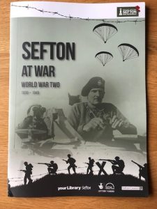 Front cover of Sefton At War book produced by Sefton Libraries
