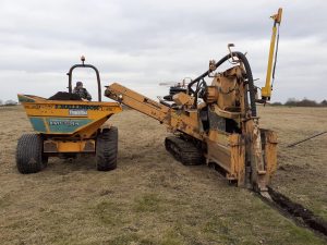 Photograpsh showing machinery working on the driving range site
