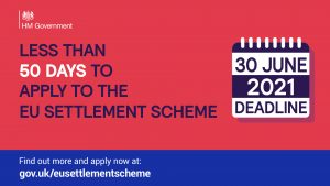 Less than 50 days to apply to the EU Settlement Scheme