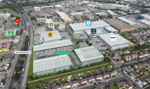 Aerial view of Mersey Reach trade park
