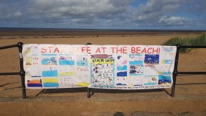 St Luke’s Primary School beach safety banner