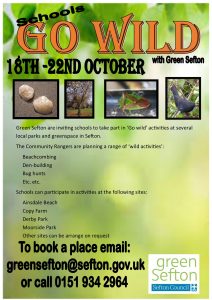 Go Wild activities for school children during October half term 2021.