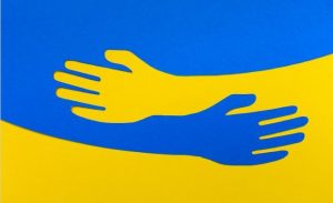 Entertwined hands in