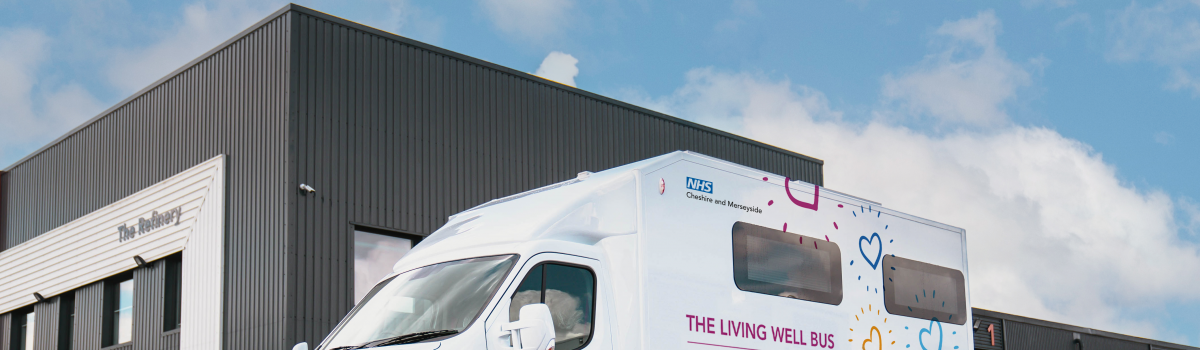 Catch the ‘Living Well’ bus  in Bootle to get a free health check and COVID-19 vaccine, on Tuesday 28th March