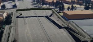 Video fly through image of the A5036 park Lane footbridge