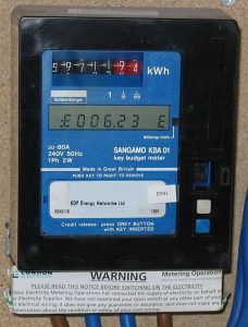 An electricity prepayment meter. Photo: Caroline Ford