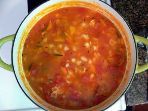 Pasta and beans dish