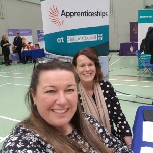 Sefton Apprenticeship team at Southport college apprenticeship fair